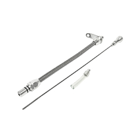 B&M Automatic Transmission Dipstick & Tube - Billet Aluminum/Stainless Steel Braided