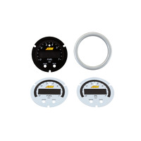 AEM X SERIES PRESSURE GAUGE SILVER BEZEL, BLACK FUEL FACEPLATE, WHITE OIL AND FUEL FACEPLATES