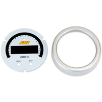 AEM X SERIES OBDII GUAGE ACCESSORY KIT, SILVER BEZEL AND WHITE FACEPLATE