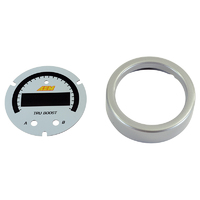 AEM X SERIES TRU-BOOST CONTROLLER GUAGE ACCESSORY KIT, SILVER BEZEL AND WHITE FACEPLATE