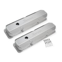 Holley Sniper Valve Cover - Fabricated Aluminum - Ford FE - Tall - Natural Anodized