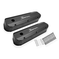 Holley Sniper Valve Cover - Fabricated Aluminum - Ford Small Block - Long Bolt - Black